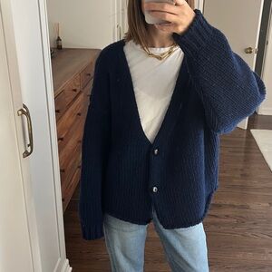 Babaa Navy Blue Cardigan